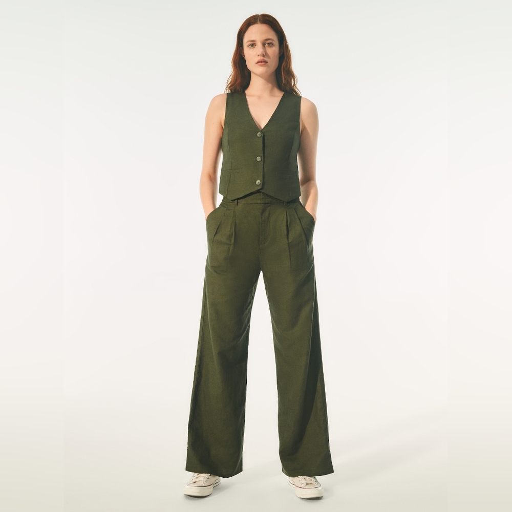 Gap Women Linen-Cotton Vest